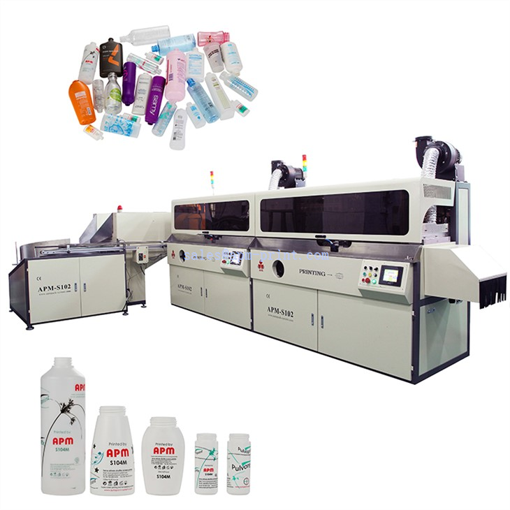 Máquina automática de serigrafía de botellas
